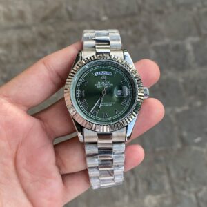 ROLEX DAY DATE SILVER GREEN